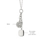 “Wish” Dandelion Intaglio Charm and “Viv” Cushion Locket Silver Charm Necklace
