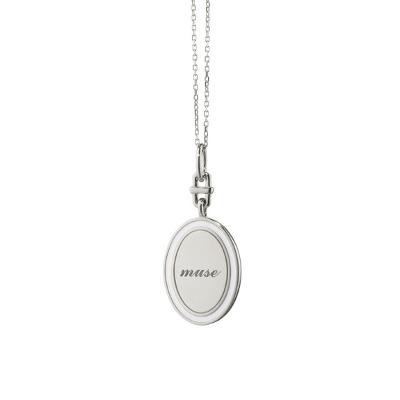 
  
    “muse” Sterling Silver Oval Pendant Necklace
  
