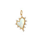 Mother of Pearl Heart Charm with Diamonds