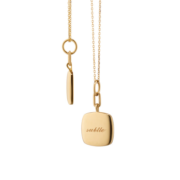 
  
    “subtle” 18K Gold Domed Cushion Pendant Necklace
  
