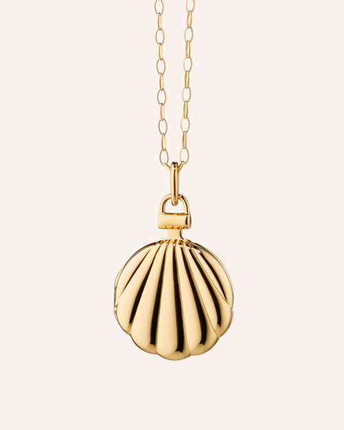The Shell 18K Gold Locket Necklace