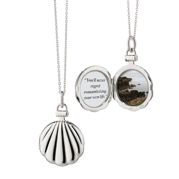 “The Shell” Sterling Silver Locket Necklace