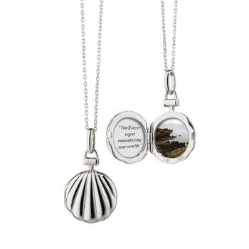 The Mini Shell Sterling Silver Locket Necklace