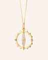 Large Points North Compass Necklace with Pavé Diamonds