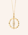 Large Points North Compass Necklace with Pavé Diamonds