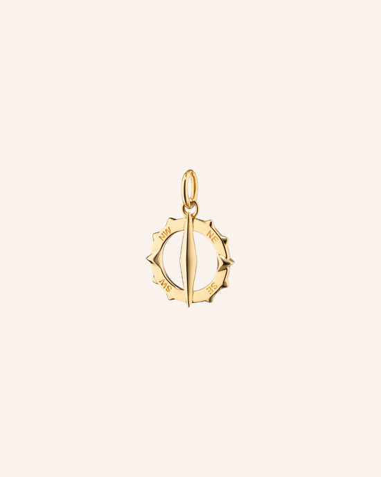 Small Points North Compass in 18K Yellow Gold