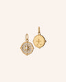 Mini Pave Diamond Compass Necklace