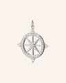 Adventure Compass Necklace with White Sapphires