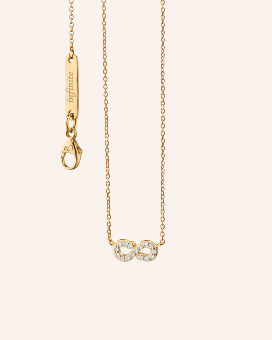 Pave Diamond Infinity Necklace