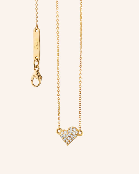 Diamond Mini Heart Love Necklace