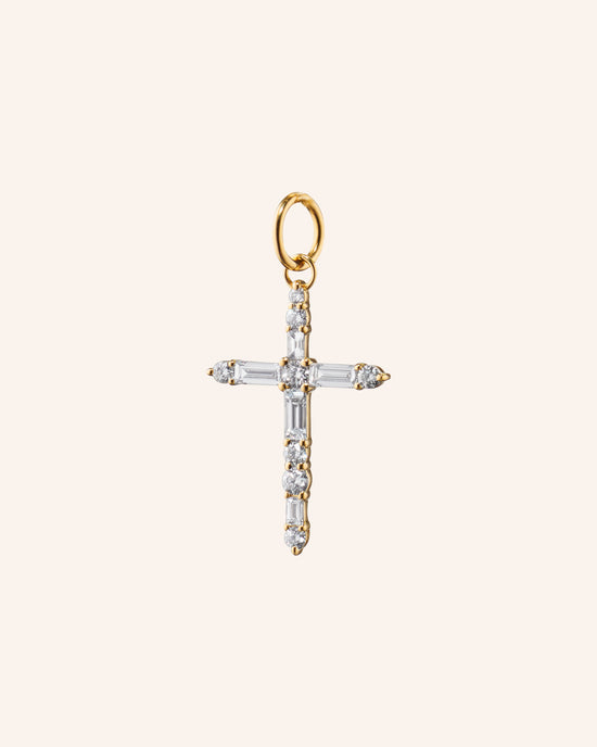Diamond Cross Charm