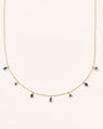 Points of Light Necklace with Blue Sapphires in 18K Yellow Gold