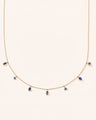 Points of Light Necklace with Blue Sapphires in 18K Yellow Gold