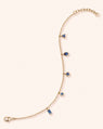 Points of Light Chain Bracelet with Blue Sapphires in 18K Yellow Gold