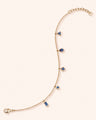 Points of Light Chain Bracelet with Blue Sapphires in 18K Yellow Gold