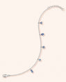 Points of Light Chain Bracelet with Blue Sapphires in Sterling Silver