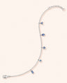 Points of Light Chain Bracelet with Blue Sapphires in Sterling Silver