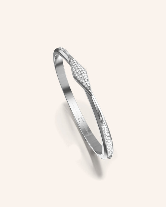 Points North Sterling Silver Pavé Sapphire Cuff