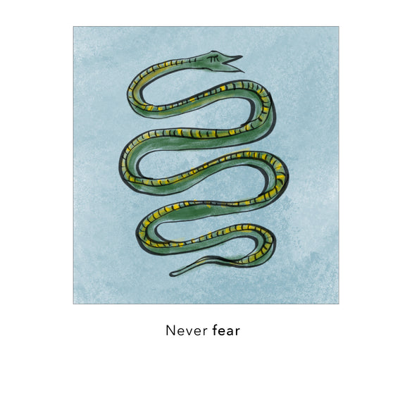 Mini ?Never Fear? Snake Medallion by Monica Rich Kosann
