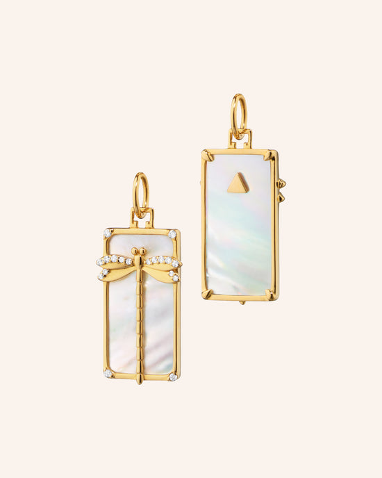Mother of Pearl Dragonfly Medallion