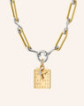 "She is Fierce" with Two-Tone Infinity Classic Link "Design Your Own" Necklace