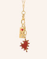 "Love You To the Moon and Back" and "Love" Red Heart with 18" "Design Your Own" Paperclip Necklace