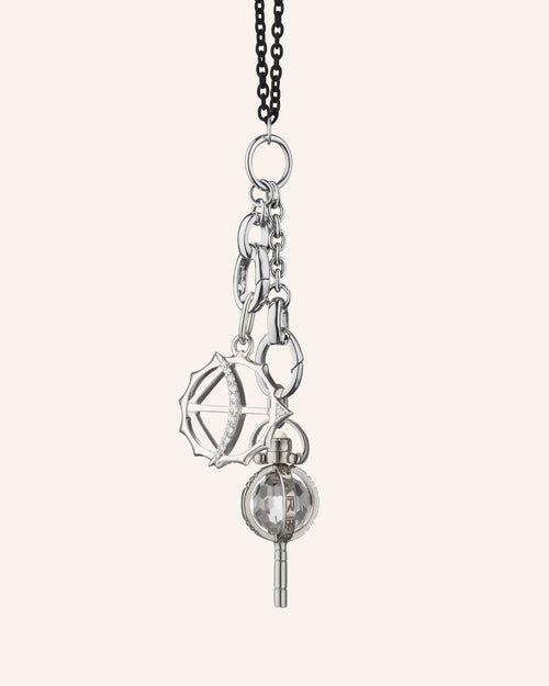 Mini “Carpe Diem” Key and Mini “Apollo” Charm Necklace