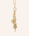 “Queen Bee” and Mini “Carpe Diem” Key Charm Necklace