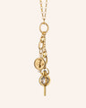 “Queen Bee” and Mini “Carpe Diem” Key Charm Necklace