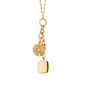 “Wish” Dandelion Intaglio Charm and “Viv” Cushion Locket 18K Gold Charm Necklace