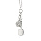 “Wish” Dandelion Intaglio Charm and “Viv” Cushion Locket Silver Charm Necklace