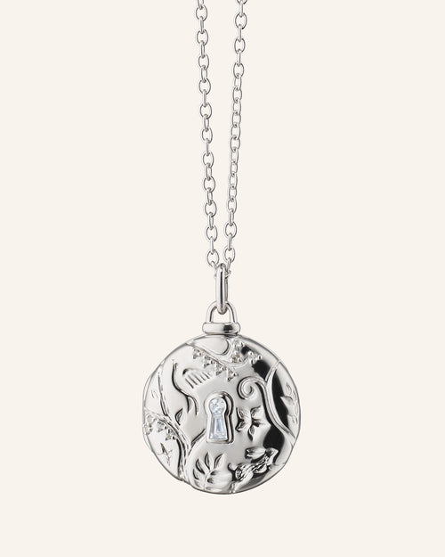 Fauna Le Jardin Sterling Silver Locket Necklace