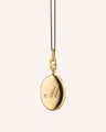 Slim Eve 18K Gold Engraved Locket Necklace
