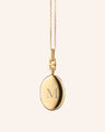 Slim Eve 18K Gold Engraved Locket Necklace
