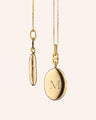 Slim Eve 18K Gold Engraved Locket Necklace