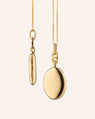 Slim "Eve" 18K Gold Engraved Locket Necklace