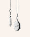 Slim Eve Sterling Silver Engraved Locket Necklace