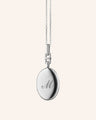 Slim Eve Sterling Silver Engraved Locket Necklace