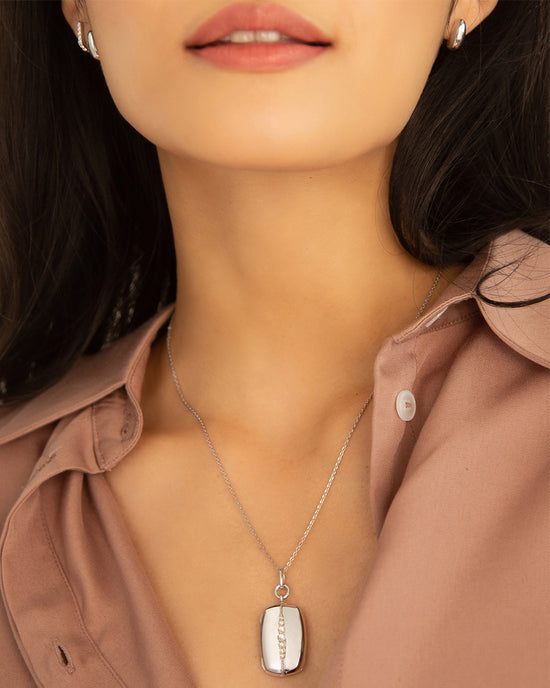 Slim Rectangle Kate Locket Necklace