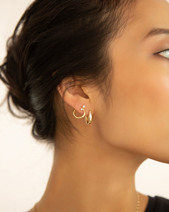 18K Gold "Points North" Earring