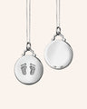 Small "Baby Feet" Necklace with White Sapphires