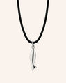Mini "Perseverance" Fish Sterling Silver Necklace