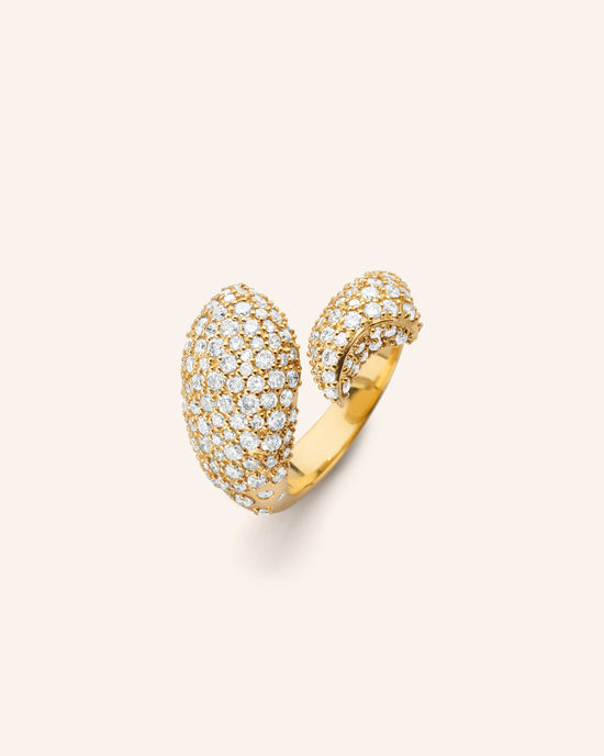 “Perseverance” Fish Pave Diamond 18K Ring