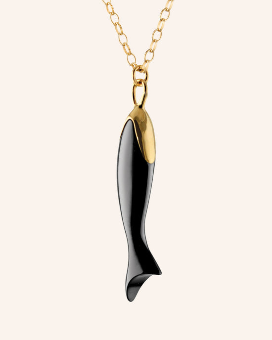 "Perseverance" Black Ceramic Fish