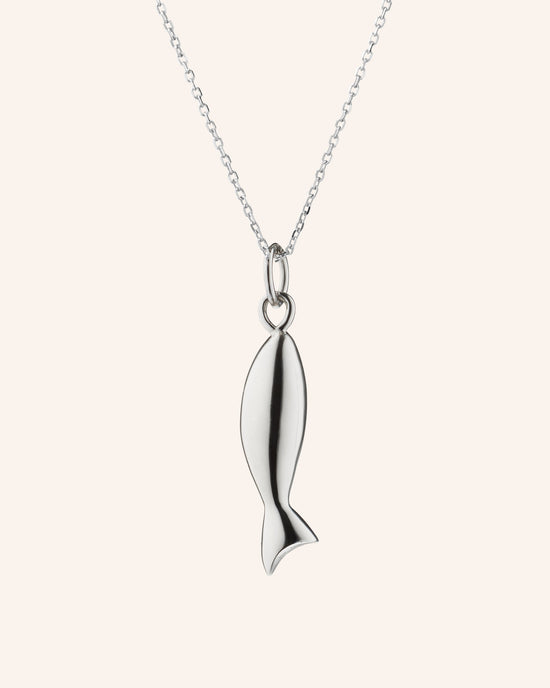 Mini “Perseverance” Fish Charm Necklace