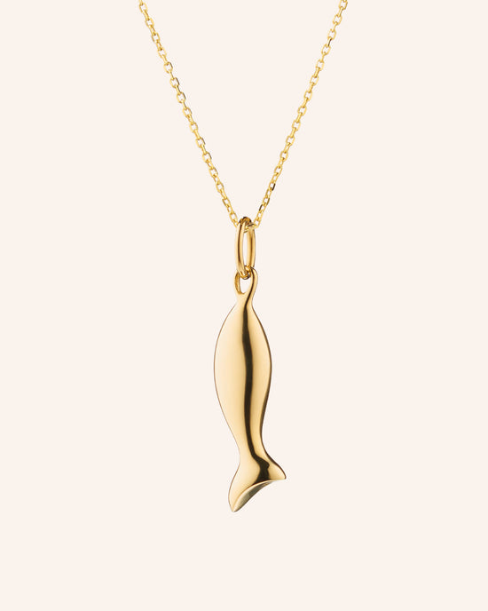 Mini “Perseverance” Fish Charm Necklace
