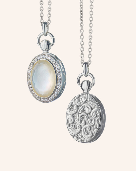 Mother of Pearl Petite Stone Locket