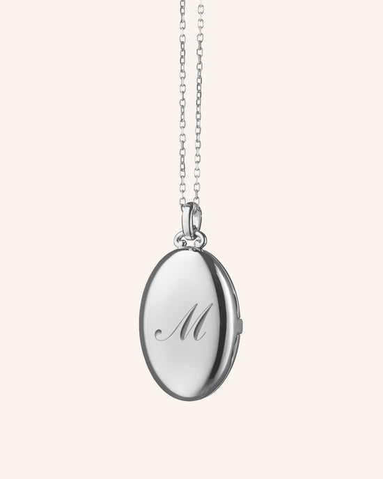 The Four Image Midi Engraved Locket Necklace