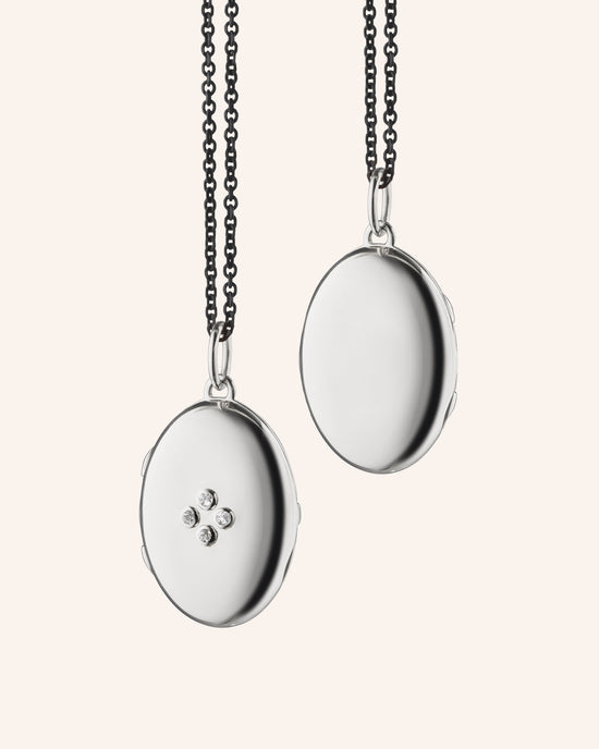The Four Image "Midi" Locket Necklace with Sapphires