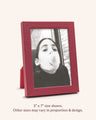 Pink Rippled Leather Photographers Molding Frame, 5x7